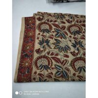 Kalamkari Bagru Fabric - 100% Cotton, 97x44 Inches, Multicolor | Exceptionally Soft, Light Weight, Washable, Colourfastness, Plain/printed Texture