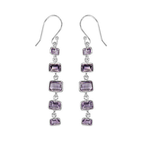 925 Sterling Silver Gemstone Designer Hook Earring