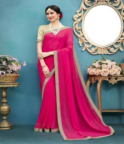 Georgette Stone Work Saree