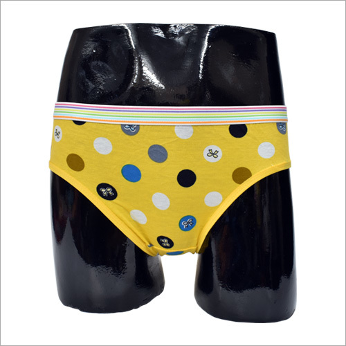 Ladies Yellow Printed Panty