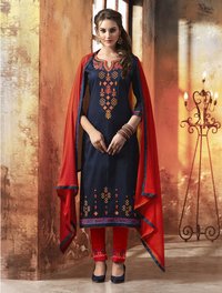 Grey & Red Bridal Salwar Kameez