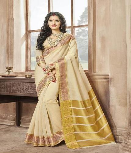 Cream Fancy Saree