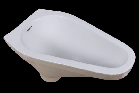 IWC Indian Pan - Ceramic, Elongated 150-300 cm, 25-35 kg | Easy Clean, Anti-Scratch, Stains Free, Floor Mounted, Plain Pattern