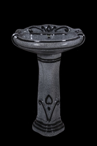 Designer Royal Vitrosa Pedestal Wash Basin - Ceramic, Elongated Shape, 30-35 kg Weight | Highly Durable, Wall Mounted Design