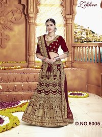 Maroon Lehenga Chunni