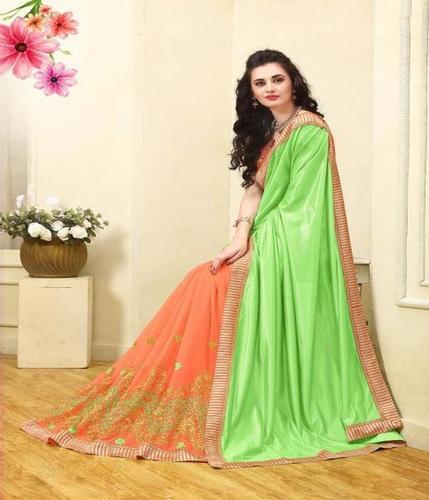 Orange Fancy Designer Saree