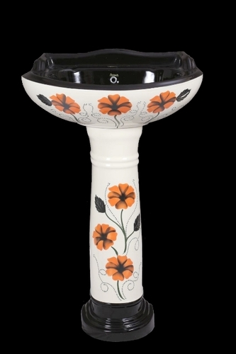 Highly Durability Printed Vitrosa Pedestal Wash Basin