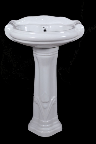 Easy Clean Round Pedestal Wash Basin