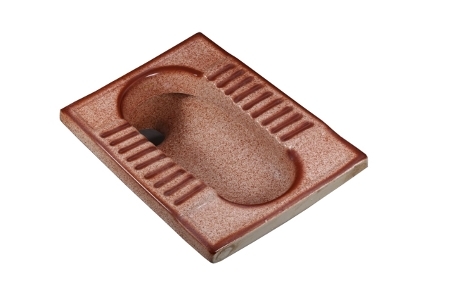 Rustic Pan Toilet Seat - Ceramic, Square Shape, 300-400 cm | Easy Clean, Anti-Scratch, Stains Free, Floor Mounted, 20-25 kg Weight