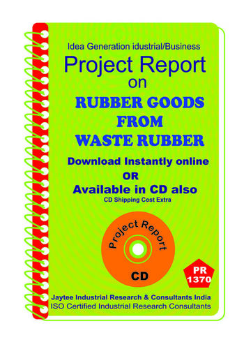 Rubber Goods from Waste Rubber Project Report eBook