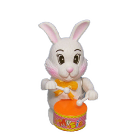 Wind Up Rabbit Drummer Toy