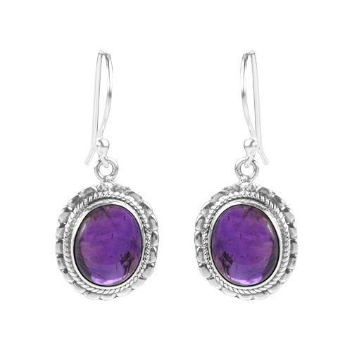 Stylish 925 Sterling Silver Amethyst Gemstone Earring Gender: Children