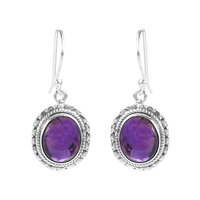 Stylish 925 Sterling Silver Amethyst Gemstone Earring Gender: Children