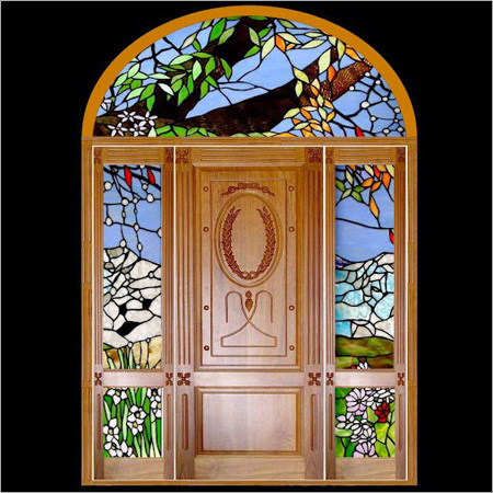 Wooden Glass Door Design