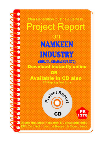 Namkeen Industry (BhujiaChanachur etc) manufacturing eBook