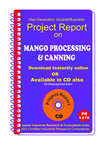 Mango Processing and Canning manufacturing eBook