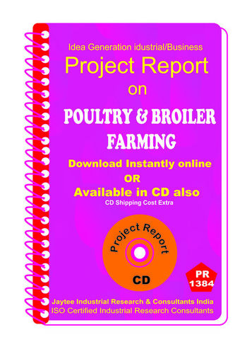 Poultry Indsutry Project Reports