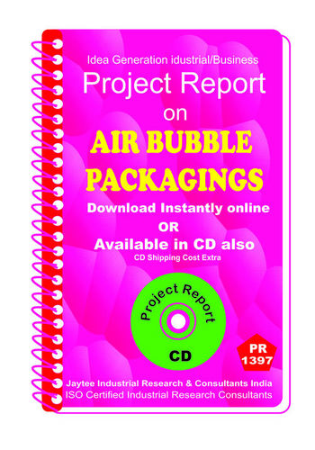 Air Bubble Packaging's manufacturing Project Report eBook