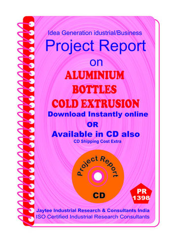 Aluminium Bottles Cold Extrusion Project Report eBook