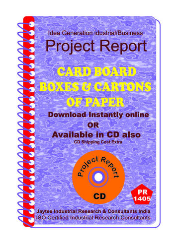 Packaging Indst. Project Reports