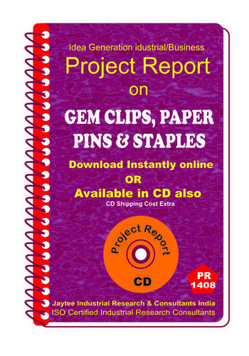 Gem Clips,Paper Pins and Staples manufacturing eBook