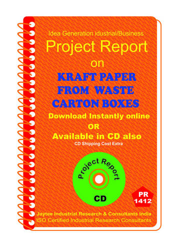 Kraft Paper from Waste Carton Boxes manufacturing eBook