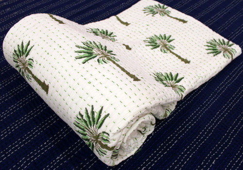 Palm Tree Kantha Quilt