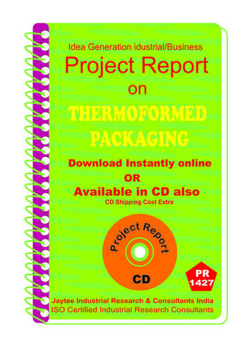 Thermoformed Packaging manufacturing Project Report eBook