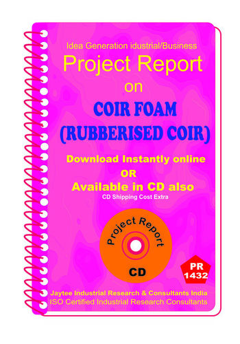 Coir Foam (Rubberised Coir) manufacturing eBook