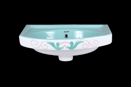 Ceramic Color Wash Basin - Wall Mounted, Elongated Shape, 20-25 kg | Good Looking, Durable Ceramic Material for Elegant Bathrooms