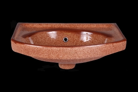 Rustic Brown Vitrosa Washbasin - Ceramic, Elongated Shape, Wall Mounted, 20-25 kg | Good Looking Design for Stylish Bathrooms