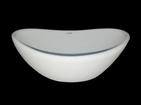 Ceramic Wall Mounted Round Wash Basin - 20-25 kg | Highly Durable, Elegant Oval Shape