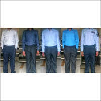 Security Uniform - Fabric Matty Trouser & Chembray Shirt | Sky Blue, Dark Grey, Male Sizes 30-42, Full Sleeves, Custom Logo