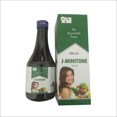 J-Minitone 200ml - Herbal Syrup, Glass Bottle, Dark Brown | Uterine Tonic, Reduce Infections, Support Uterus, Normalize Cycle, Boost Fertility, Reduce Pain