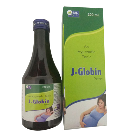 J-Globin 200ml - Herbal Ayurvedic Syrup Dark Brown | Boosts Energy Improves Appetite Enhances Digestion