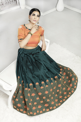 Green Fancy Ghagra Choli