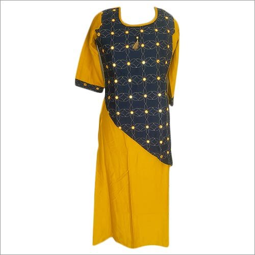 Mirror Work Cotton Kurti Mirror Work Cotton Kurti