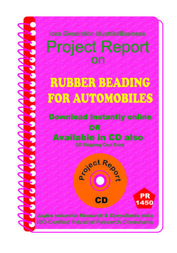 Rubber Beading manufacturing Project Report eBook