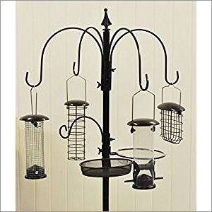 Birds Feeding Stand - Iron Material, Rose Gold Finish | Stylish Design for Outdoor Bird Lovers