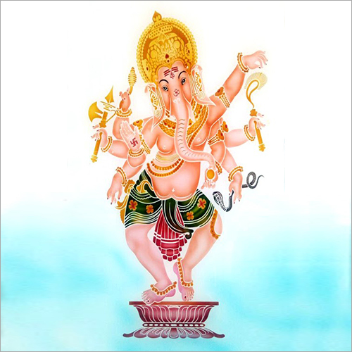 Etched Glass Ganesh