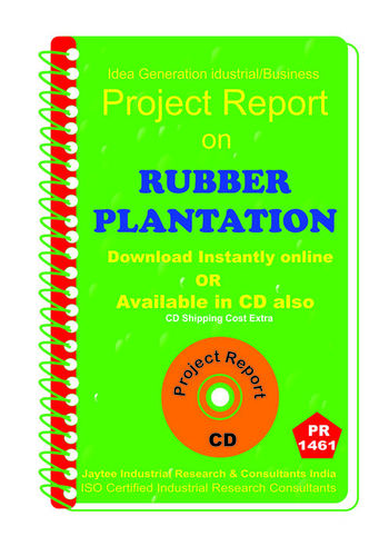 Rubber Plantation Project Report eBook