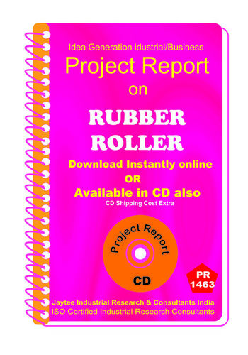 Rubber Roller manufacturing Project Report eBook