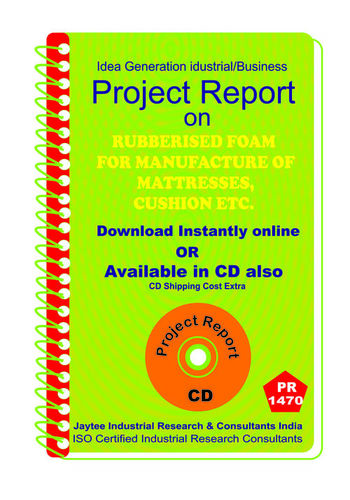 Rubberised Foam for manufacturing of Mattresses Cusion eBook