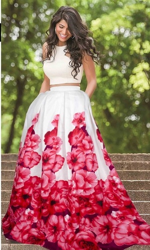 White & Red Bridal Lehenga