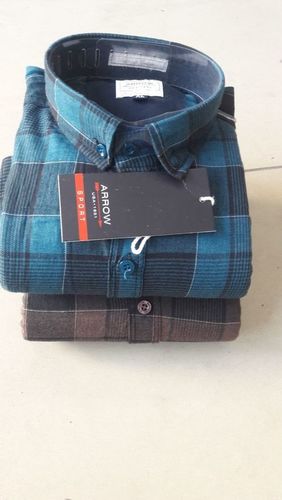 Mens Cotton Double Check Shirt