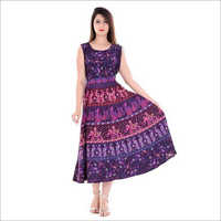 Ladies Rajasthani Printed Long Kurti