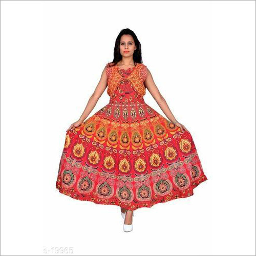 Jaipuri Printed Jacket Dress