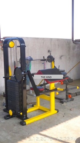 PREACHER MACHINE - Steel Frame 4x2, 2m x 1.5m x 1.8m, Yellow | Heavy Duty Design, Bicep Curls, 300 kg Weight Capacity, 1 Year Warranty