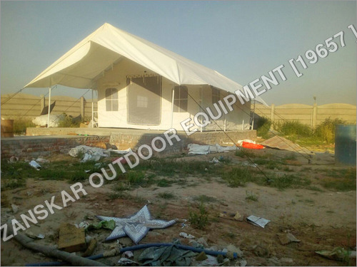 Camping Tents - Polyester, Single Layer, Fiber Poles | Laminated Plain Design for Outdoor Use