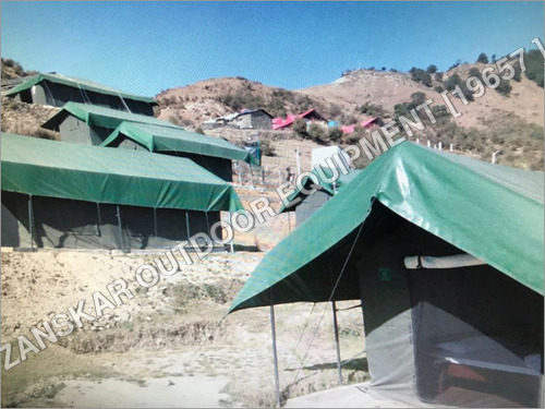 Camping Tents - Laminated Polyester, Single Layer Plain Design | Durable Fiber Poles for Reliable Outdoor Use